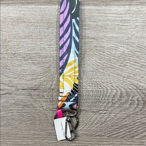 Vera Bradley Floral Lanyard with Silver Clip